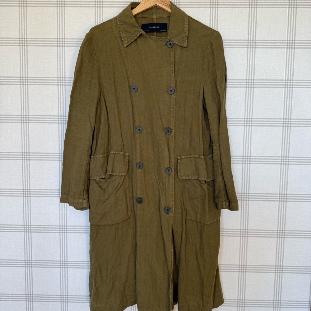Zara Basic Linen Trench